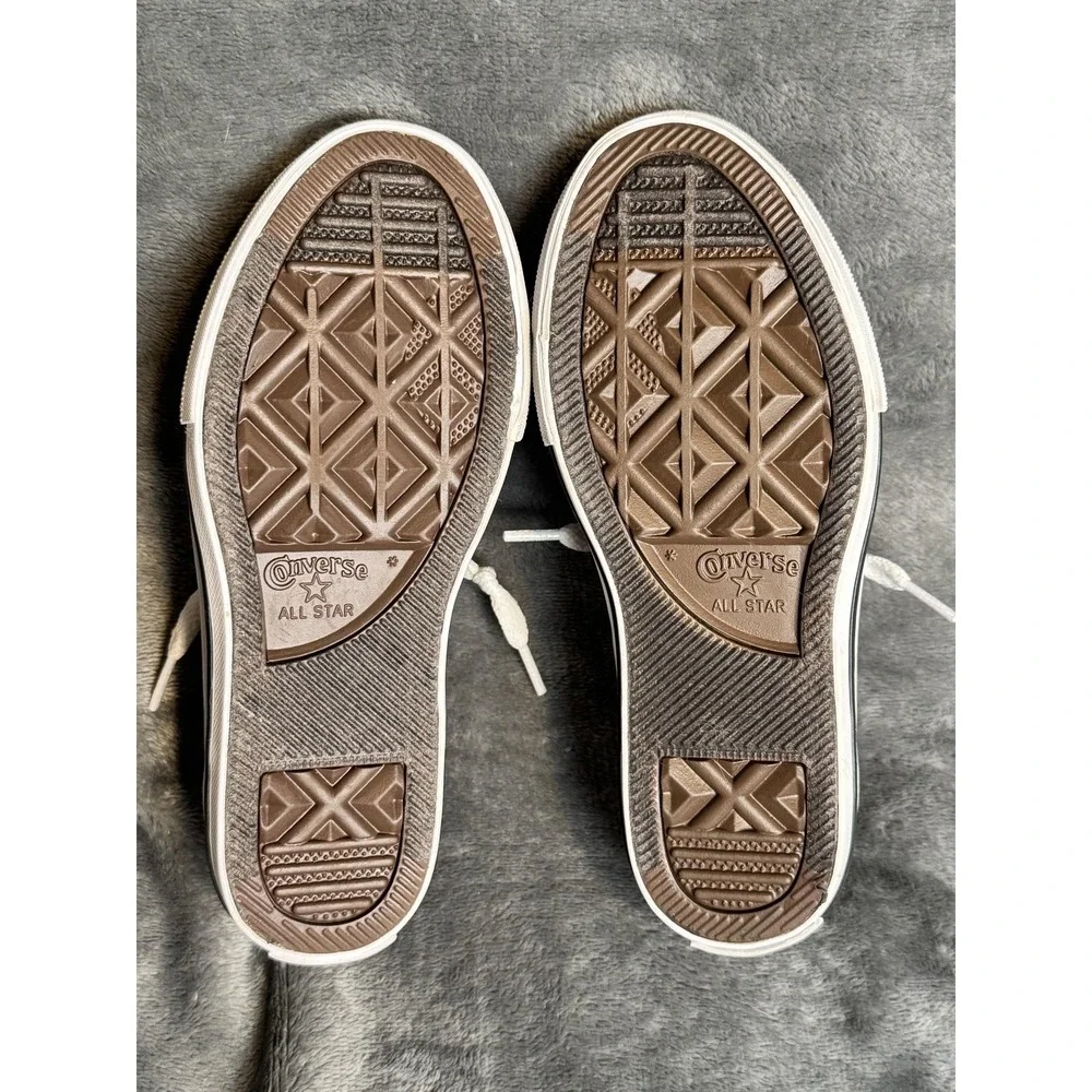 Converse All Star Knit Shoes Kids Size‎ 11 Black Low Top Sneakers 665412F